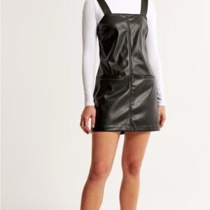Chic Black Faux Leather Dress